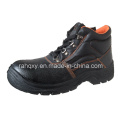Split Embossed Leather Safety Shoes with Mesh Lining (HQ01011)